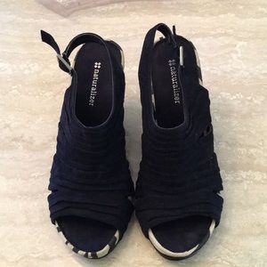 Zebra Suede Boot Sandal